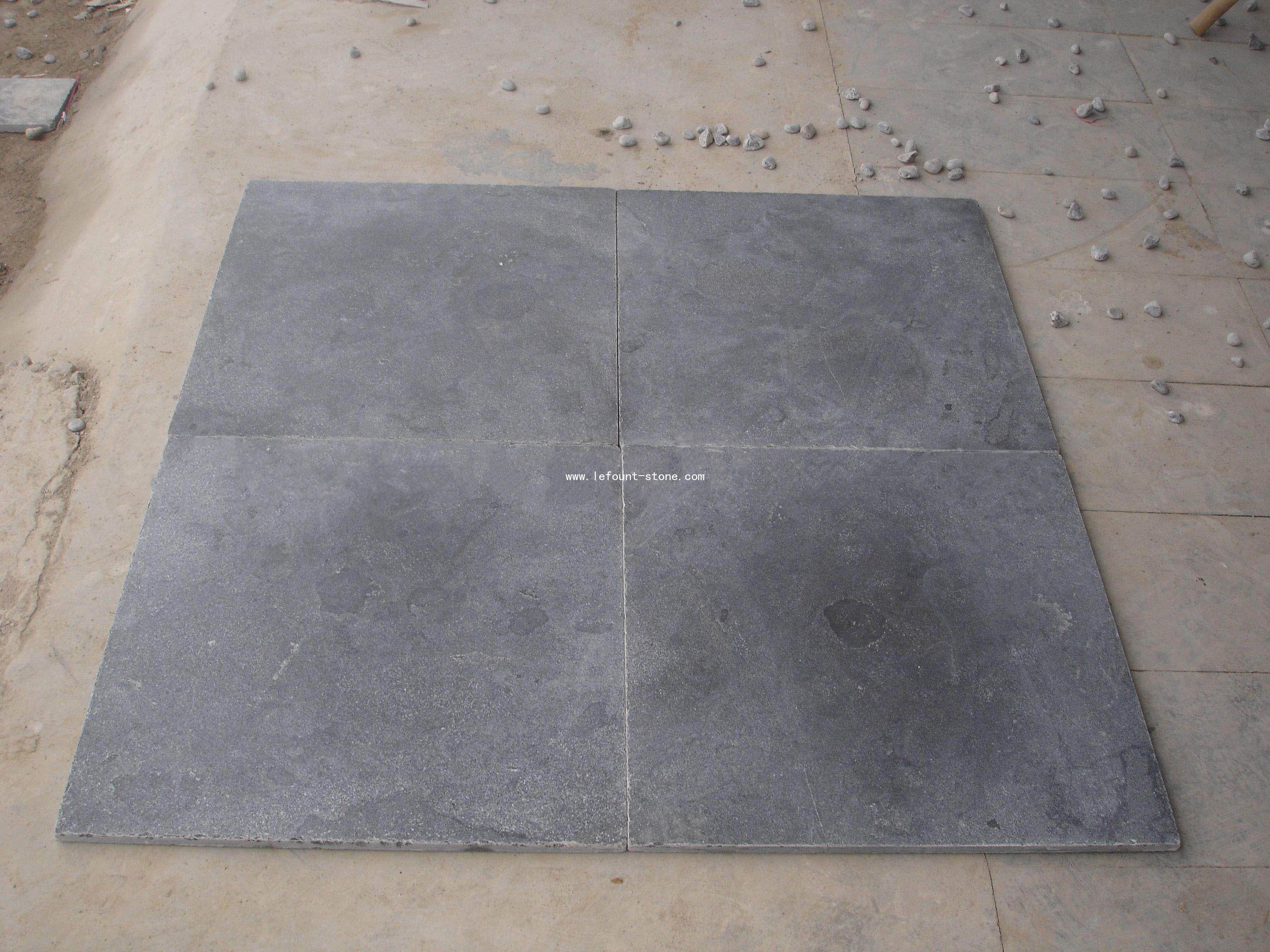 Blue limestone sandblasted