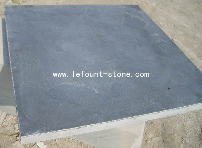 Blue limestone tumbled